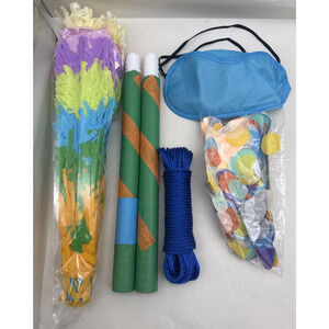 34" Piñata Stick ACCESSORIES SET, Pinata Bat, Blindfold Eye Mask, w/Rope *READ..